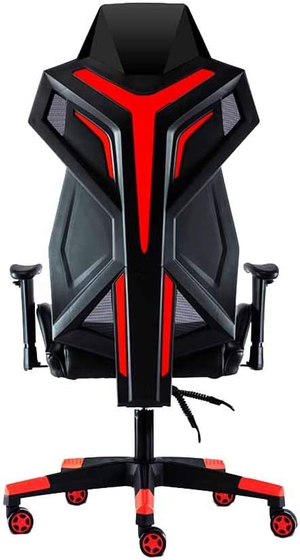 Computer Chair Video Game Chair with Removable Lumbar Pillow Ergonomics Game Computer Chair Lifting Handrail Racing Style High-Back PU Leather Office ChairBlack Red