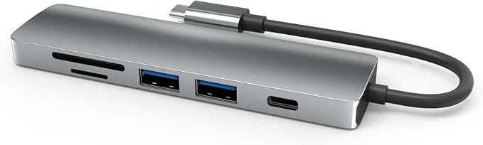 6 in 1 USB C Hub Type C to HDMI + 2X USB3.0 + PD + TF + SD Adapter