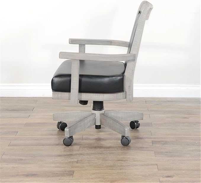 Sunny Designs Doe Valley Caster Poker Game Chair (Alpine Grey)