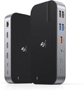 Laptop Docking Station16 in 1 USB C Docking Triple MonitorUSB C Dock Station with 3 HDMIPD 100W USB 3.1/3.0/2.0RJ 45 EthernetmicroSD/SD CardAudio for Dell/HP/Lenovo（Exclude Power Adapter
