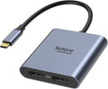USB-C to Dual 4K DisplayPort Splitter Adapter USB-C to DisplayPort Dual Monitor Converter 4K 60Hz USB-C DisplayPort Hub Compatible for Dell XPS 13/15 Lenovo Yoga Samsung Chromebook HP and More