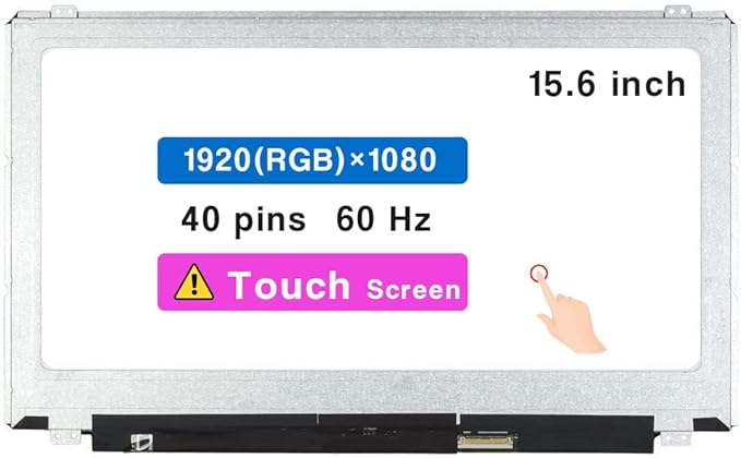 Screen Replacement NV156FHM-A21 for Dell Latitude 5550 E5550 P37F P37F001 15.6 FHD 1920x1080 40 pin 60 HZ LCD Touch Screen Display Panel