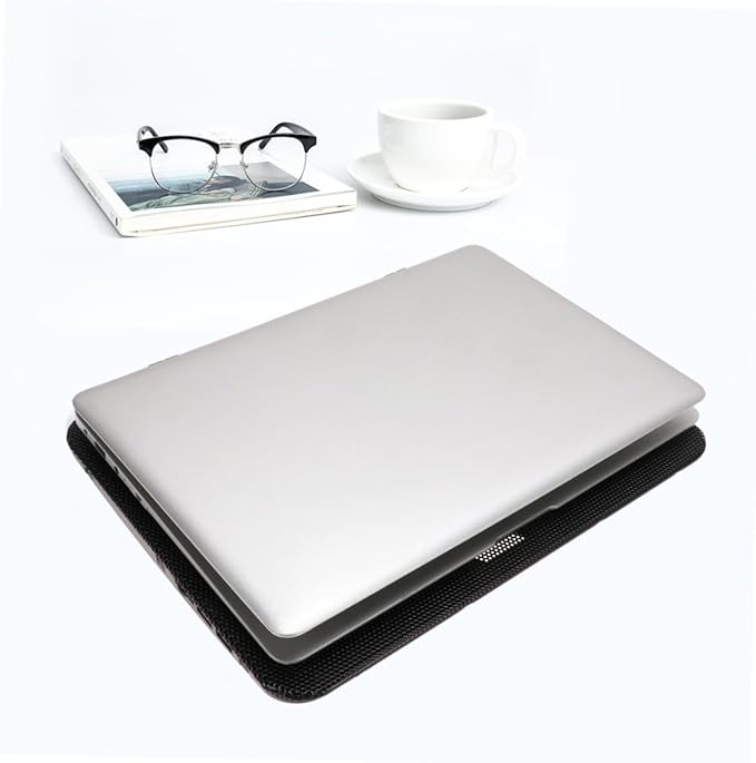 6 Inch Adjustable Laptop Cooling Stand with Large Fan Notebook Cooling Support Holder for Heat Dissipation Black Suitable for Gaming and Office Use