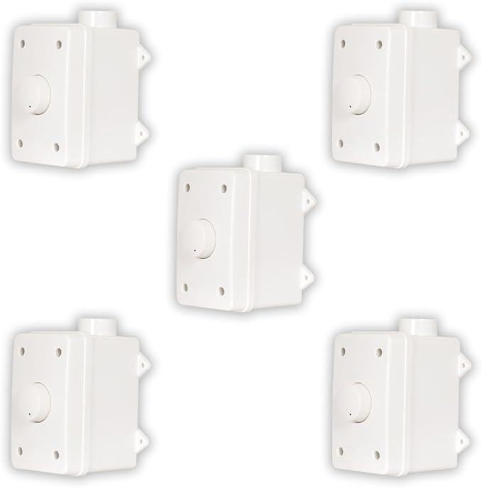 Acoustic Audio AAOVCD-W Outdoor Volume Controls White Weatherproof 5 Piece Set