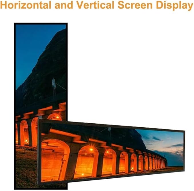 6.9inch IPS Screen for Aida64 1280x480 PC CPU Sub Monitor GPU Vehicle Mounted Fan Speed Analog Long Bar Display with Drive Board