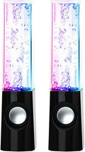Mobestech 2-in-1 Music Fountain Speaker Computer Desktop Speakers Lights Water Spout Ideal for Home Events