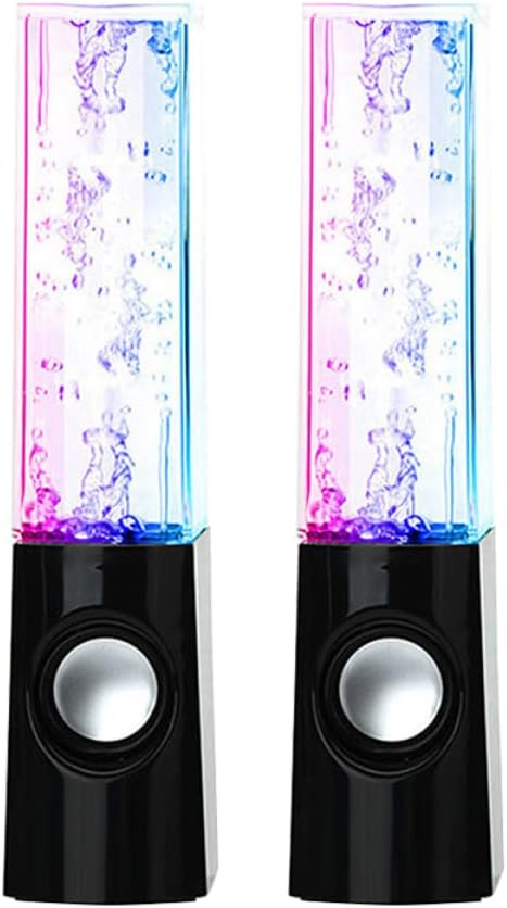 Mobestech 2-in-1 Music Fountain Speaker Computer Desktop Speakers Lights Water Spout Ideal for Home Events
