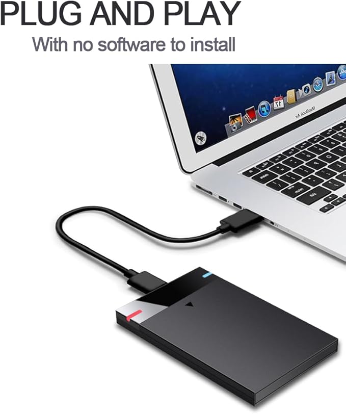 2.5'' 250GB Ultra Slim Portable External Hard Drive USB3.0 HDD Storage for PC Desktop Laptop MacBook Chromebook Xbox One