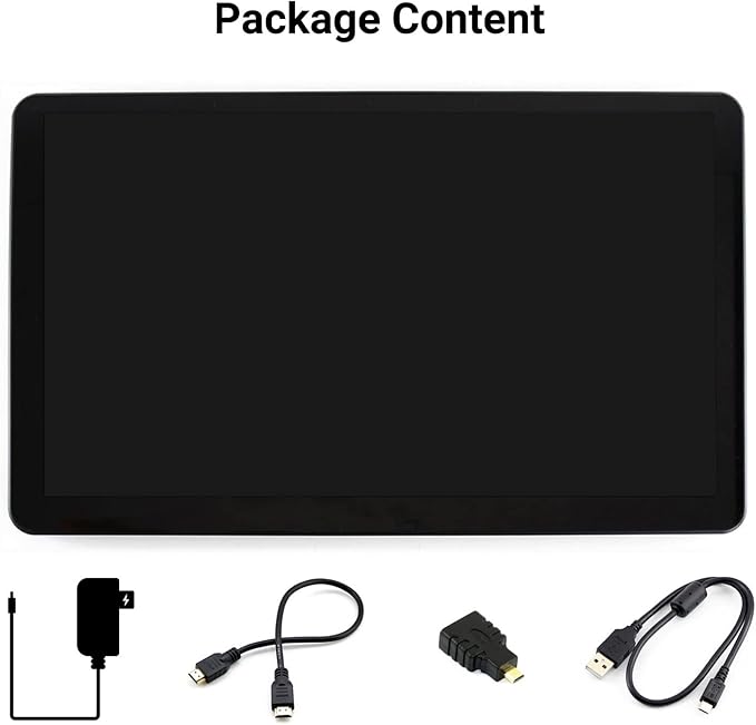 waveshare 15.6inch Capacitive Touch Screen LCD with Case Compatible with Raspberry Pi4B/3B+/3A+/2B/B+/A+/Zero/Zero W/WH/Zero 2W CM3+/4 1920×1080 Resolution HDMI IPS Supports Jetson Nano/Windows