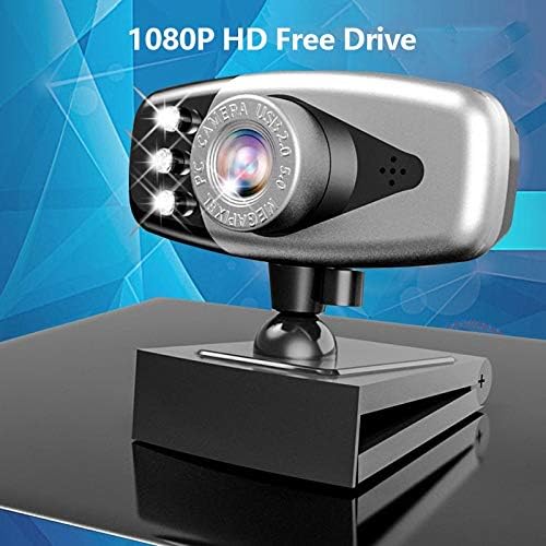 Computer Camera 720P/1080P USB Webcam with Microphone Manual Focus USB Webcam for PC Laptop Desktop Live Broadcast Video Calling Conference (Color : 1080P Camera)