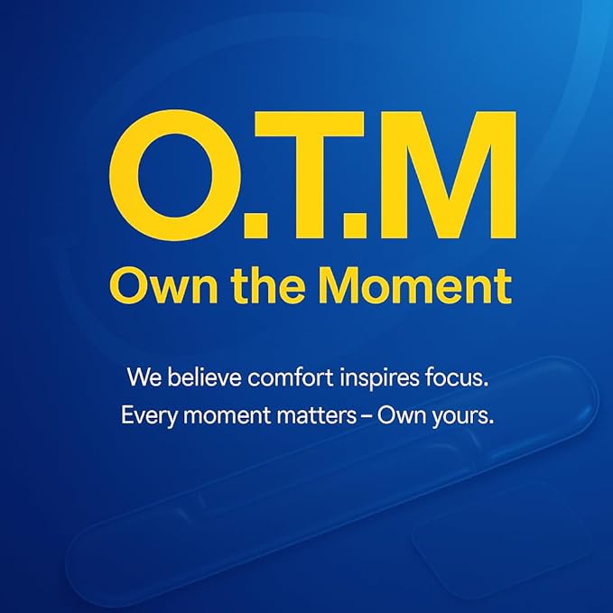 O.T.M Wrist Rest Support for Mouse Pad &amp Keyboard Set Circle Ergonomic Mousepad &amp Coaster with Silicone Non-Slip Base Clear