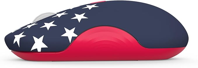Lenovo 350 Bluetooth Silent Mouse (Fan Edition) Wireless Ergonomic Ambidextrous Design Bluetooth 5.3 Adjustable DPI up to 2400 36 Month Battery Life Recycled Materials USA Flag