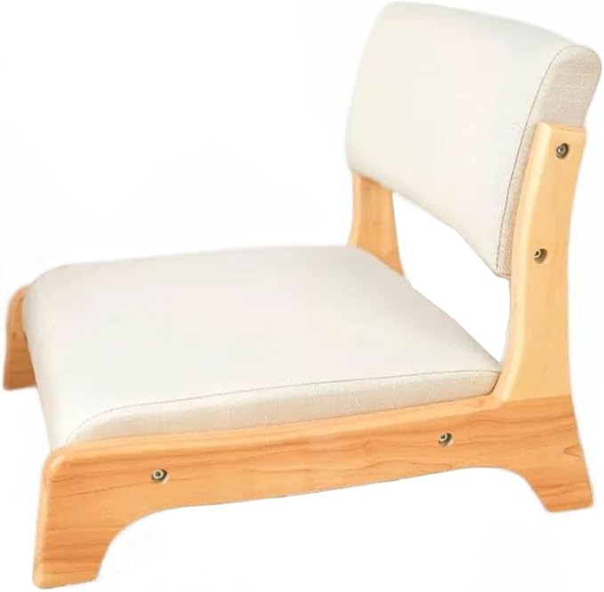 ELEFOCUS Window Floor Chair Fabric Cushion Lazy Tatami Legless Chair Back Support Living Room 45X50X43CM(B)