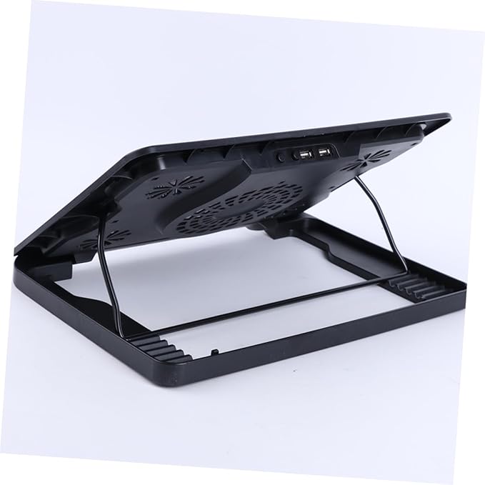 USB Laptop Cooling Stand 5 Fans Cooler Base with Adjustable Support Anti-Skid Heatsink for Gaming and Travel Use