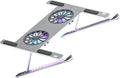 TEHAUX High-Speed Rotation Mute Fan Gear Height Adjustment Protection Gaming Laptop Cooler Stand Led