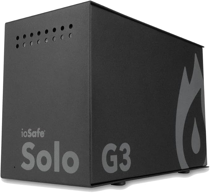 ioSafe Solo G3 3TB Black Fireproof/Waterproof External Storage USB 3.0 2-Year DRS