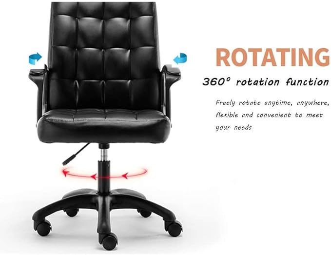 Home Office Chair Executive and Ergonomic Swivel Chair Adjustbale Height Leather Desk Gaming Chair High-Back Office Chair for Study Bedroom Bearing Capacity: 330 Lbs ( Color : Khaki  Size : With mass