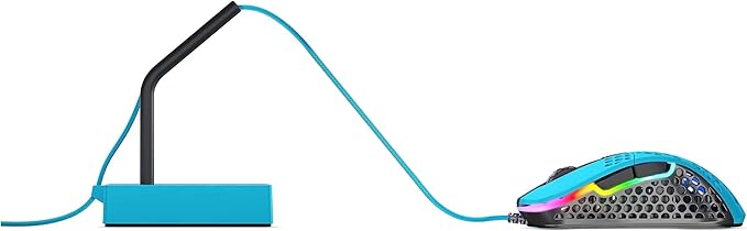Xtrfy B4 Mouse Bungee for Greater Playing Comfort Flexible Cable Holder for Gaming Mouse Stable Base Non-Slip Underside Practical and Compact Miami Blue