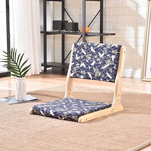 BTZHY Floor Chair Japanese Floor Chair Portable Folding Meditation Floor Chair Legless Lazy Chair Made of Solid Wood with Tatami Floor Chair with Backrest for Meditation