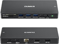 ZIUMIER USB C Docking Station Dual Monitor 12 in 1 Laptop Docking Station - Single 8K or Dual 4K Displays 1 HDMI 1 DP 100W PD 3x10Gbps USB-A/C Data 5Gbps USB-A Data Ethernet Audio SD/Micro SD