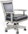 Sunny Designs Doe Valley Caster Poker Game Chair (Alpine Grey)