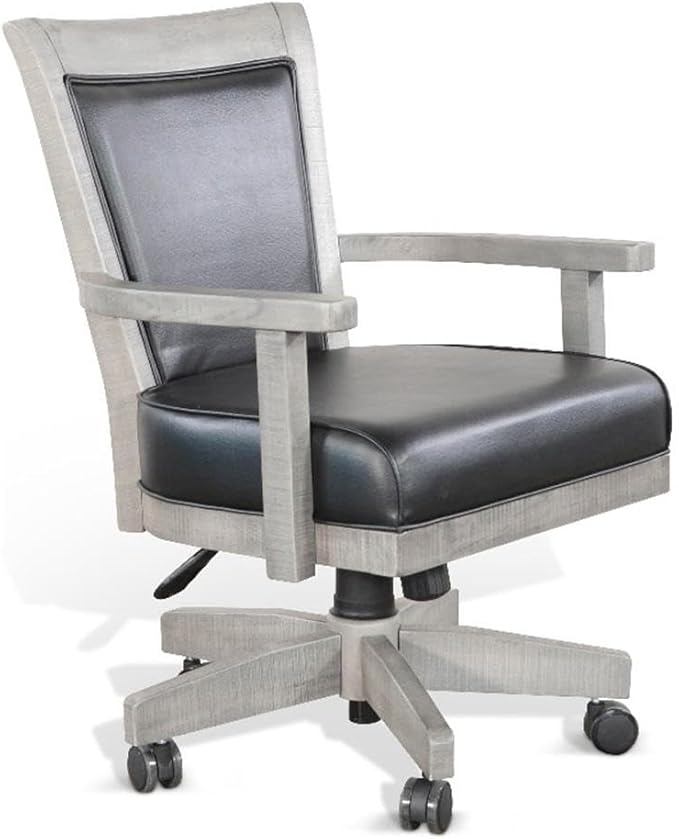 Sunny Designs Doe Valley Caster Poker Game Chair (Alpine Grey)