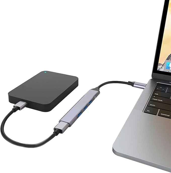 USB C Adapter 4-in-1 Hub USB-A USB Splitter Compatible with Samsung Galaxy Z Flip7/Z Flip7 FE