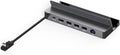 Aluminum Alloy 6 in 1 Steam Deck ROG Handheld Stand Type-C Docking Station with PD 100W USB3.0x3 4K@60Hz HDMI LAN (DS601)