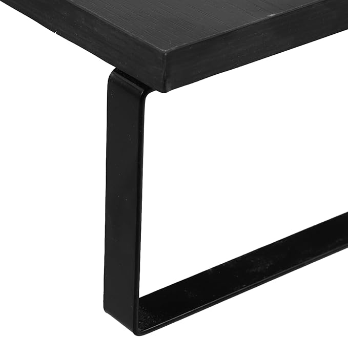 Veemoon Sturdy Desktop Monitor Riser Stand Black Computer Stand with Abrasion Resistance Smooth Edges Ergonomic Eye-Level Height for Laptop and Monitor Organization