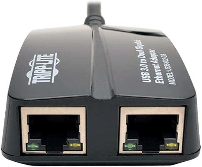 TRIPP LITE USB 3.0 to Dual Port Gigabit Ethernet Adapter 10/100/1000 Mbps (U336-002-GB)
