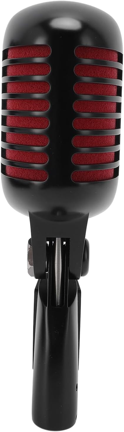 Sanpyl Dynamic Microphone Angle Adjustable Noise Reduction Shockproof Mic for Stage Performance KTV (Black)