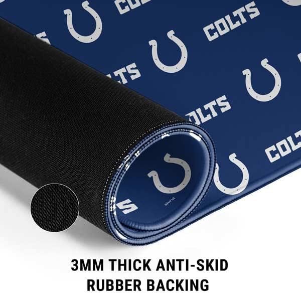 Skinit Medium Gaming Mouse Pad - Officially Licensed NFL Indianapolis Colts Blitz Series Design with Stitched Edges Waterproof Non-Slip Rubber Base Desk Mat for Keyboard &amp Mouse