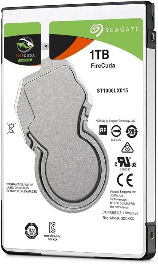 Seagate FireCuda Gaming SSHD 2.5 1TB SATA 6Gb/s Flash Accelerated (8GB) Fast Hard Drive (ST1000LX015)
