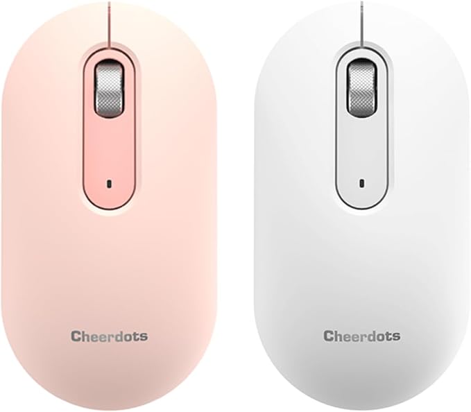 Wireless Mouse Magic Scrolling Mouse with Precision Metal Touch Wheel Dual-Mode Inertial Flick &amp Auto-Pilot Scroll 2.4GHz USB-A Receiver Single AA Battery for PC Mac Laptop Chromebook. (Pi