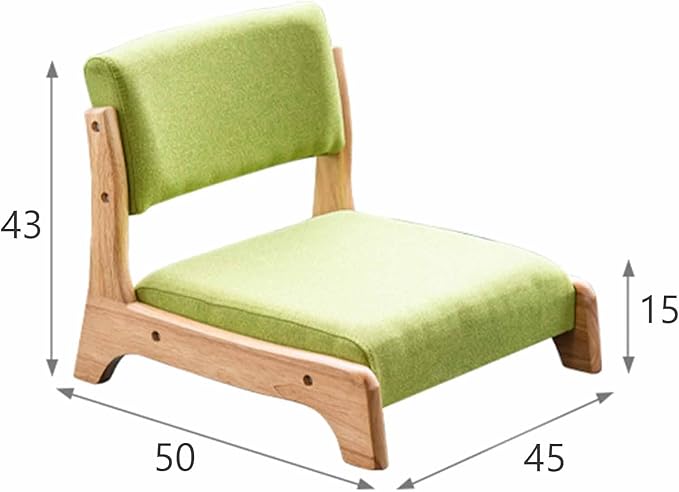 ELEFOCUS Portable Leg Meditation Floor Chair Lazy Bay Window Chair with Comfortable High Elasticity Foam Cushion(Light Gray2)