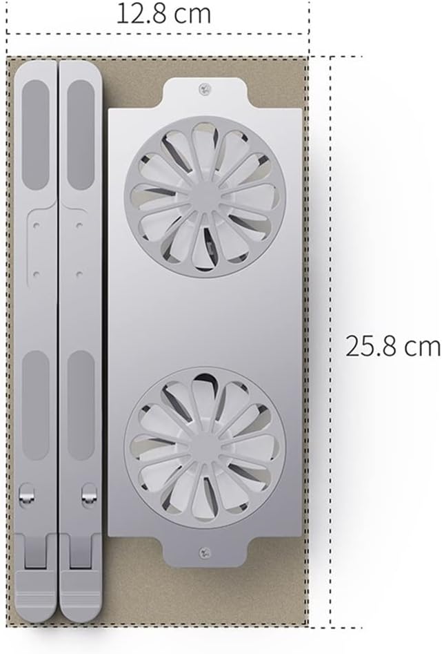 Aluminum Adjustable Laptop Stand for Tablet Stand Notebook Cooling Stand Fan Pad Portable Base (Color : E Size : 23.5 * 25.9 * 9.5cm) (E 23.5 * 25.9 * 9.5cm)
