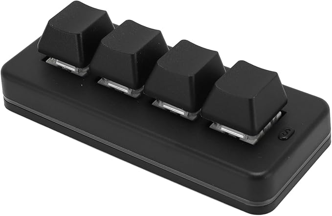 Yoidesu Wired USB 4 Key Keypad Mechanical Gaming Keyboard with Programming Macro RGB Backlit Compact Layout