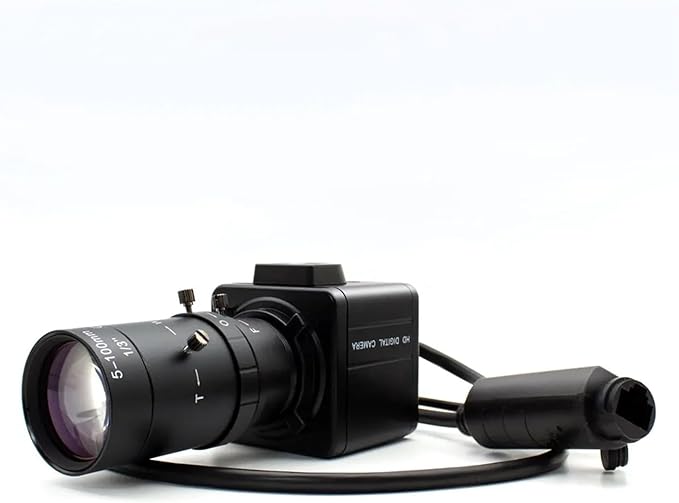 3 4 5 8MP Mini Industrial Video Camera with 5 100mm Manual Zoom CS Mount Lens 4K CMOS Webcam Indoor Security Audio