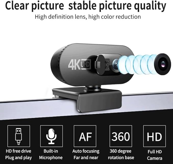 Webcam for PC Web Camera Web Cam with Microphone Stream Camera for Computer Laptop