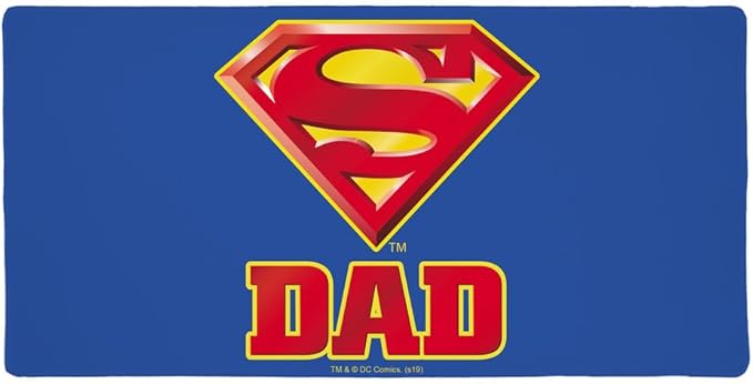 Superman Super Dad Shield Logo Large Gaming Mouse Pad Desk Mat with Stitched Edges Non-Slip Base for Gamer Home and Office 31.5 x 15.7
