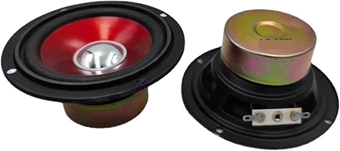 2Pcs 3 Inch Mini Audio Full Range Anti-Magnetic Round Speaker 4 Ohm 15W Computer Speaker(Yellow)