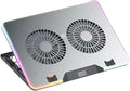 F36 Gaming Laptop Cooling Pad for 11-17.3'' LED Screen Laptop 7 Angle Adjustable Notebook Cooler Stand with 2 Fans &amp 2 USB Ports(F36-2Fans-Black)