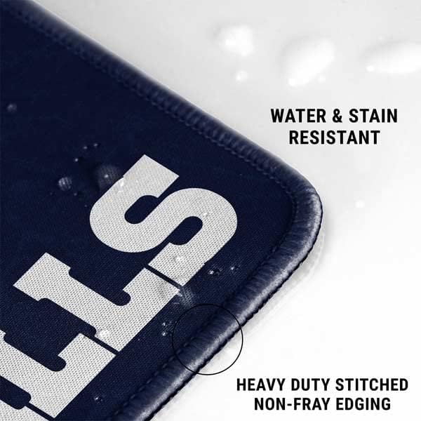 Skinit Medium Gaming Mouse Pad - Officially Licensed Buffalo Bills Distressed Design with Stitched Edges Waterproof Non-Slip Rubber Base Desk Mat for Keyboard &amp Mouse 17.7 x 15.75 inches