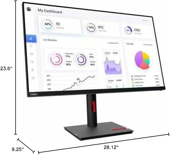 Lenovo ThinkVision T32p-30 31.5 16:9 4K Ultra HD IPS WLED LCD Monitor Raven Black