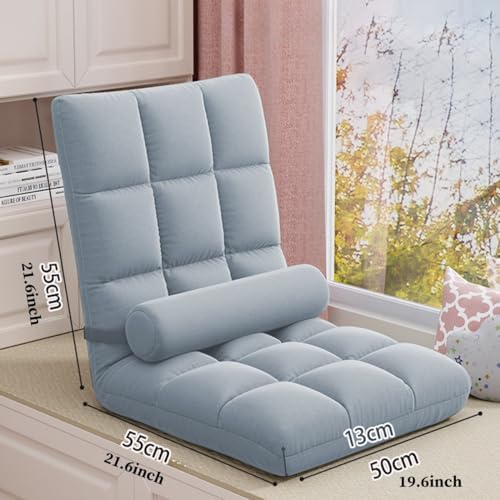 BTZHY Floor Chair Floor Chair with Backrest Foldable Padded Teens Adults Lazy Sofa Meditation Chair Window Chair Floor Chair Gaming Floor Chair Foldable for Living Room (/GrayC)