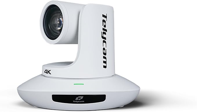 Telycam Vision+ SE 4K60 PTZ Camera – 12× Optical Zoom Auto-Tracking NDI®|HX3 / HDMI/USB Type-C Freed PoE+ – Ideal for Live Streaming &amp Conferencing (White)