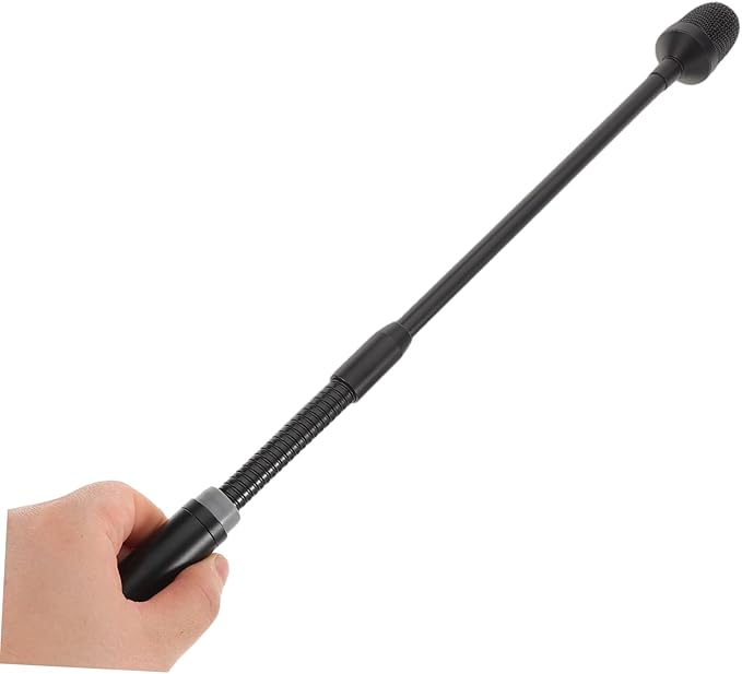 Vaguelly Professional Gooseneck Microphone Pin XLR Male Connector Sturdy Metal Design for Stage Dj Conference and Bar