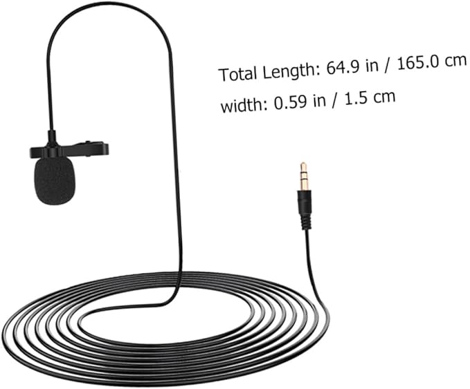 Angoily 3pcs Lavalier Microphone Compatible Pocket Clip Mic for Vlogging Live Streaming Gaming High Sensitivity Capacitor Mic Sturdy Collar Clip