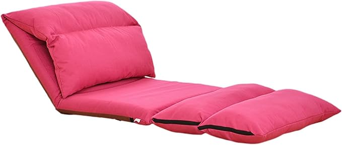 BTZHY Floor Chair Floor Recliner Foldable Tatami Lazy Sofa Recliner Adjustable Home Leisure Window Chair Nursing Chair Family Balcony Meditation Chair Watching TV Chair(Rose)