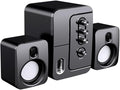 USB Computer Speaker 3D Surround Sound Bass Portable Compact Desktop Laptop Speaker for Home Office with USB Power Black